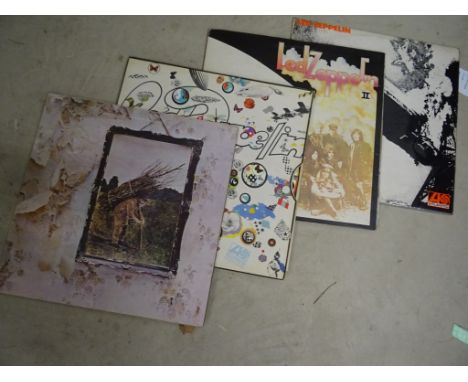 Vinyl - Led Zeppelin - A good collection of 4 lps to include 1 Atlantic 588 171, tangerine lettering grey stripe and warner b