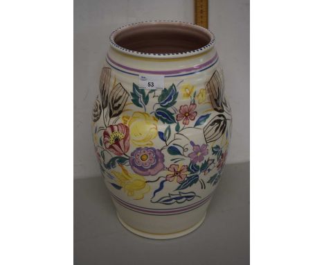 A very large Poole Pottery floral decorated vase
