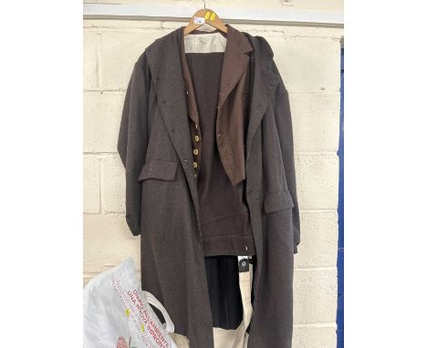 Vintage gents overcoat, waistcoat and trousers