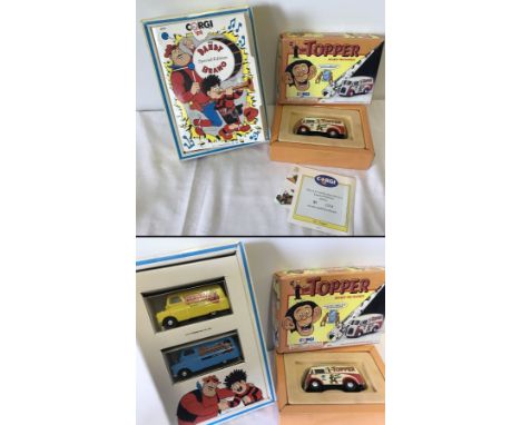 2 boxed Corgi Limited/Special edition vehicles advertising comics. 2 Bedford 10/12 cwt vans "Dandy" and "Beano" dated 1989 D1