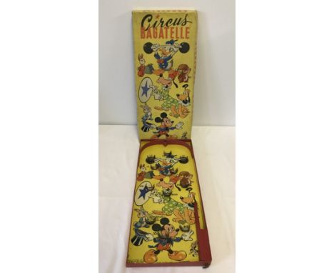 A c1960's Walt Disney Circus Bagatelle by Chad Valley. Missing balls. 