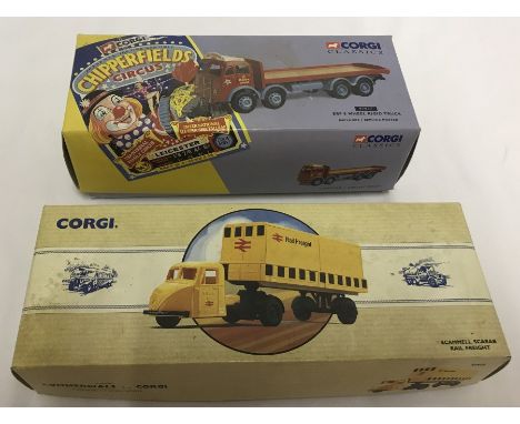 2 boxed Limited Edition Corgi diecast vehicles with COA. A Chipperfield's Circus ERF 8 wheel rigid truck together with a Scam