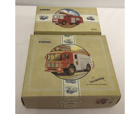 2 boxed Corgi diecast vehicles, limited edition with COA. 97358 AEC Pump Cleveland together with 97355 The Nottingham AEC Pum