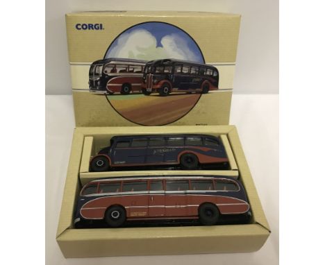 A boxed Corgi diecast vehicle set with COA from Classic Commercials range. 97069 Whittle's Burlingham Seagull & AEC Regal. 