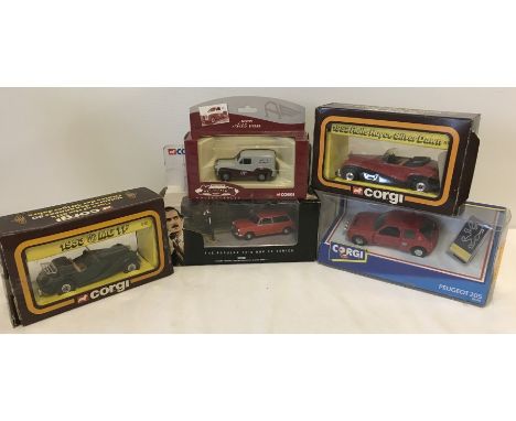 5 boxed Corgi diecast cars. To include Fawlty Towers. 