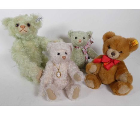 Four Steiff teddy bears to include Carlotta, Fleur, 1925 reproduction and a plush example with tags