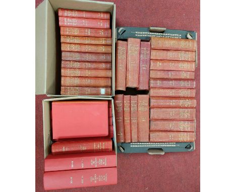 Proceedings of the Suffolk Institute of Archaeology and Natural History, 27 volumes bound in leather, 1853 and later; togethe