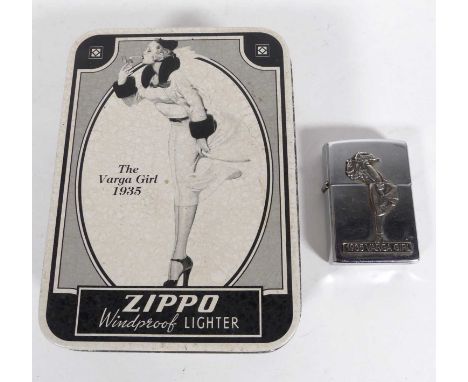 A Zippo lighter, 1935 Varga Girl, in tin 