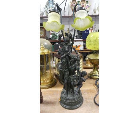 A reproduction Art Nouveau style table lamp