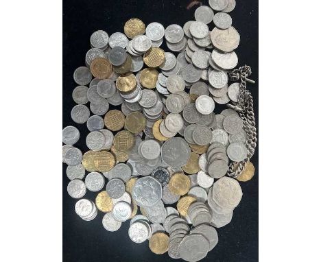 Great Britain and world a collection of coins and banknotes to include Bank of England one pound coins L.K O'Brien, K O Peppi