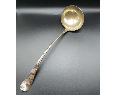 A silver ladle in the Hanovarian pattern, 5.8 oztSigns of repair/ bends