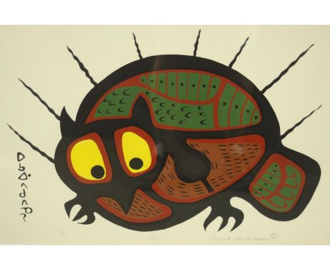 Norval Morrisseau (Canadian, 1932–2007). coloured lithograph, signed in pencil. H.75 W.90cm. 