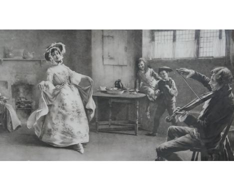 After Charles McIver Grierson (1864-1939), Peg Woffington's Visit to Triplet, monochrome lithograph H.80 W.96cm 