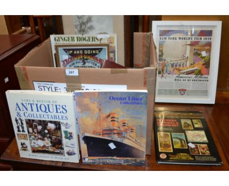 Advertising - a movie poster, The Woman in the Dressing Gown; repro prints and posters; antique collector's books and guides;