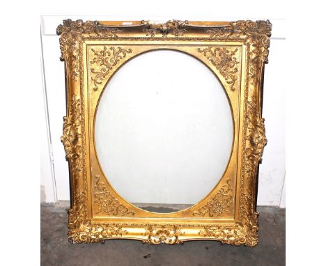 A Victorian Gesso gilt portrait frame,&nbsp;97cm x 85cm in extremes&nbsp;