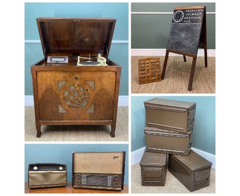 CHARITY LOT SUPPORTING OUR 2023 NOMINATED BENEFICIARY TENOVUS CANCER CARE including two vintage radios, four ammunition boxes