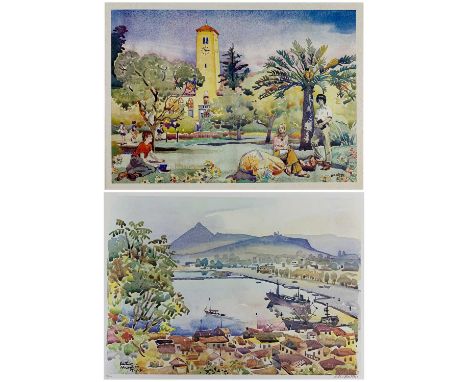 WALTER WHALL BATTISS (South African, 1906-1982) limited edition (34/200) print - entitled 'Nauplion, South Africa', signed in