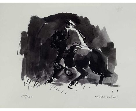 ‡ SIR KYFFIN WILLIAMS RA limited edition (213/500) print - Patagonian horse rider, signed in fullDimensions: 36 x 46cmsProven