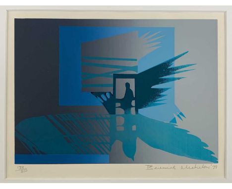 BERENICE MICHELOW (South African, b. 1930) limited edition (139/250) print - abstract bird, signed and dated '79, 24 x 32cmsP