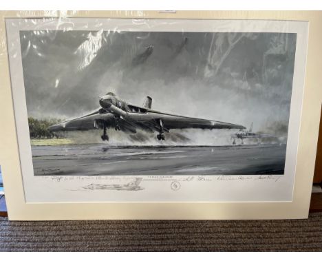 A limited edition print after Michael Rondot “Vulcan Scramble”, multiple signatures to margin together with sketch, 15/300, m
