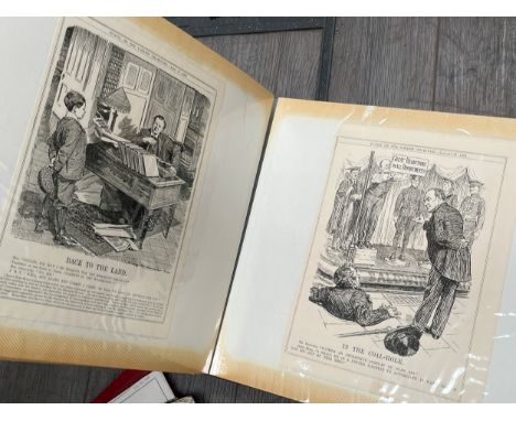 A folder of Churchill related Punch print excerpts together with a quantity of photographs, some possible press copies, toget