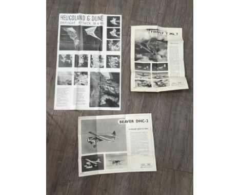 A box of mixed RAF related ephemera including recruitment leaflets, US-produced Heligoland &amp; Dune Daylight Attack 18.4.45