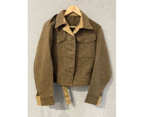 A 1940 pattern battledress blouse, size no. 16, Wilson McBrinn &amp; Co. Ltd. Belfast, dated 1946
