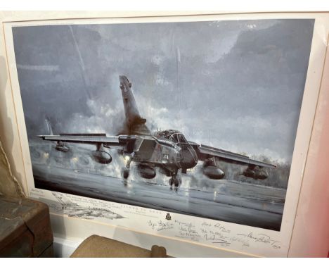 A limited edition print 'Second to None' after Michael Rondot, Tornado theme, with sketch to margin, artist's proof 6/100, mu