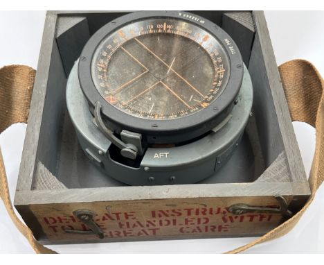 An RAF Air Ministry P8M aircraft compass, serial number 6A/726