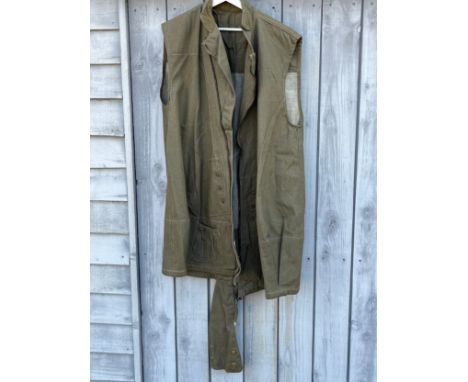 A 1946 dated British Army denim parachutist's over smock, 1942 pattern, size 6