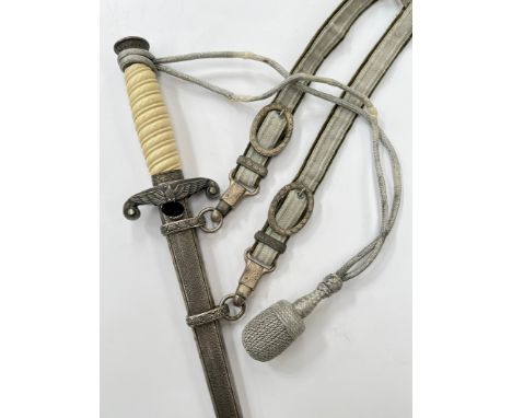 A Third Reich era German Army officer's dress dagger, the blade by F.W. Holler Solingen (bent out of shape to the tip) with p
