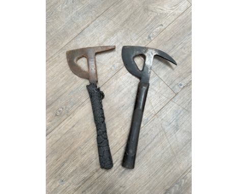 A WWII Elwell 1943 dated Air Ministry escape axe together with another (2)