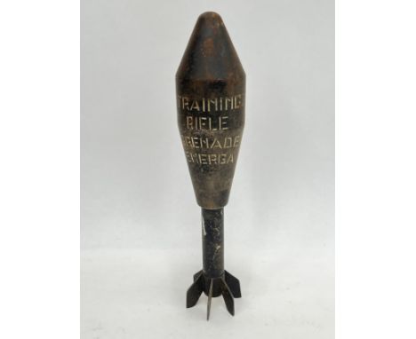 An Energa anti-tank training rifle grenade, inert
