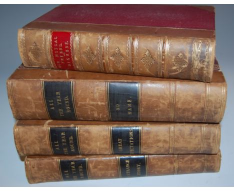 DICKENS Charles, Our Mutual Friend, London 1865, first edition 2 vols bound in one, 8vo, contemporary half calf, 40 plates, '