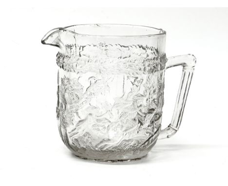 Robert Burns’s Tam O’Shanter. A rare Late 19th/Early 20th Century Scottish moulded glass pitcher, with scenes from Robert Bur