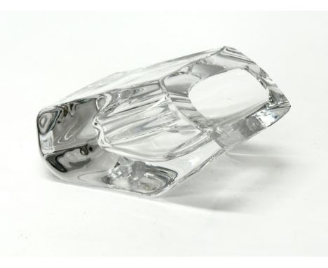 Daum, France. A 1970’s French Art Deco style glass ashtray. 10x10x6cm