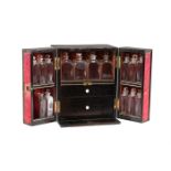 Y A GEORGE IV BRASS MOUNTED ROSEWOOD APOTHECARY/MEDICINE BOX