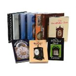 Ɵ HOROLOGICAL REFERENCE BOOKS MAINLY RELATING TO ENGLISH DOMESTIC CLOCKS, NINE VOLUMES: