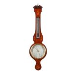 Y A REGENCY INLAID MAHOGANY MERCURY WHEEL BAROMETER