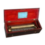 Y A SWISS INLAID ROSEWOOD MUSIC BOX