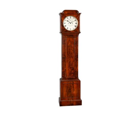 A VICTORIAN FIGURED MAHOGANY HOUR-STRIKING DOMESTIC LONGCASE REGULATORPARKINSON AND FRODSHAM, LONDON, MID 19th CENTURYThe sub