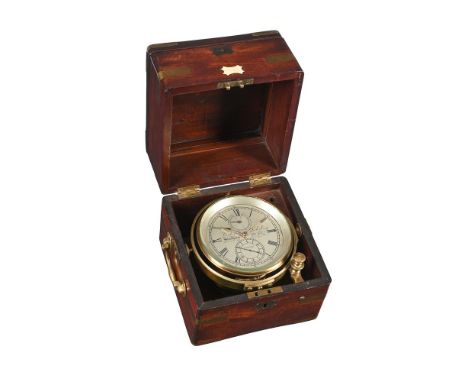 A RARE SWEDISH MAHOGANY CASED TWO-DAY MARINE CHRONOMETERVICTOR SODERBERG, STOCKHOLM, CIRCA 1840-50The circular eight-day sing