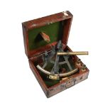 A VICTORIAN SCOTTISH OXIDISED BRASS SEXTANT