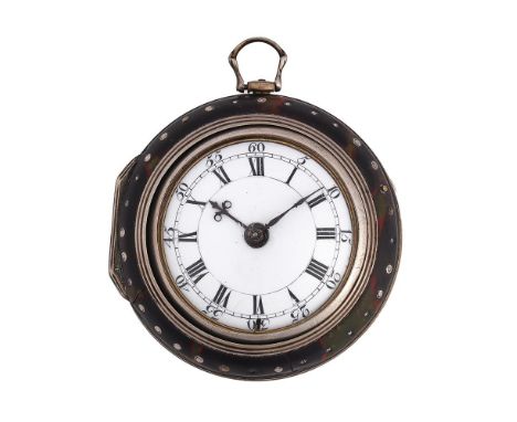 Y&nbspA GEORGE III SILVER TRIPLE-CASED VERGE POCKET WATCHJONATHAN ROBSON, LONDON, 1762The gilt full plate fusee movement with