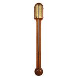 A VICTORIAN MAHOGANY MERCURY STICK BAROMETER