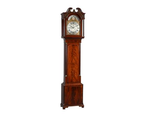 A MAHOGANY QUARTER CHIMING LONGCASE CLOCK WITH MOONPHASEBENJAMIN PEERS, CHESTER, CIRCA 1780 AND LATERThe four-pillar rack str