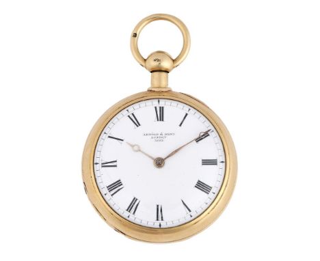 A FINE WILLIAM IV 18CT GOLD QUARTER-REPEATING POCKET WATCH WITH CYLINDER ESCAPEMENTARNOLD AND DENT, LONDON, 1832The gilt sing