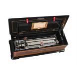 Y A SWISS INLAID ROSEWOOD ‘SUBLIME PICCOLO’ MUSIC BOX WITH ZITHER ATTACHMENT