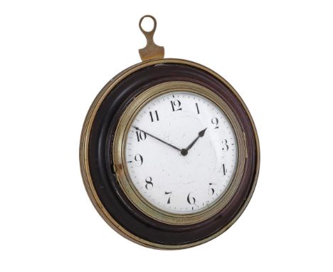 A GEORGE III MAHOGANY SEDAN TIMEPIECE INCORPORATING AN EARLIER WATCH MOVEMENT BY EDWARD EASTTHE MOVEMENT BY EDWARD EAST, LOND