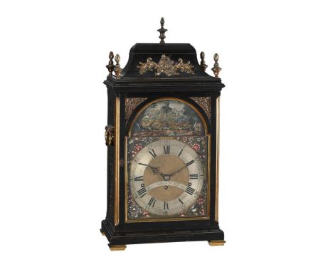 A FINE GEORGE III BRASS MOUNTED EBONISED FOUR-TUNE MUSICAL TABLE/BRACKET CLOCK WITH AUTOMATONSAMUEL TOULMIN, LONDON, CIRCA 17